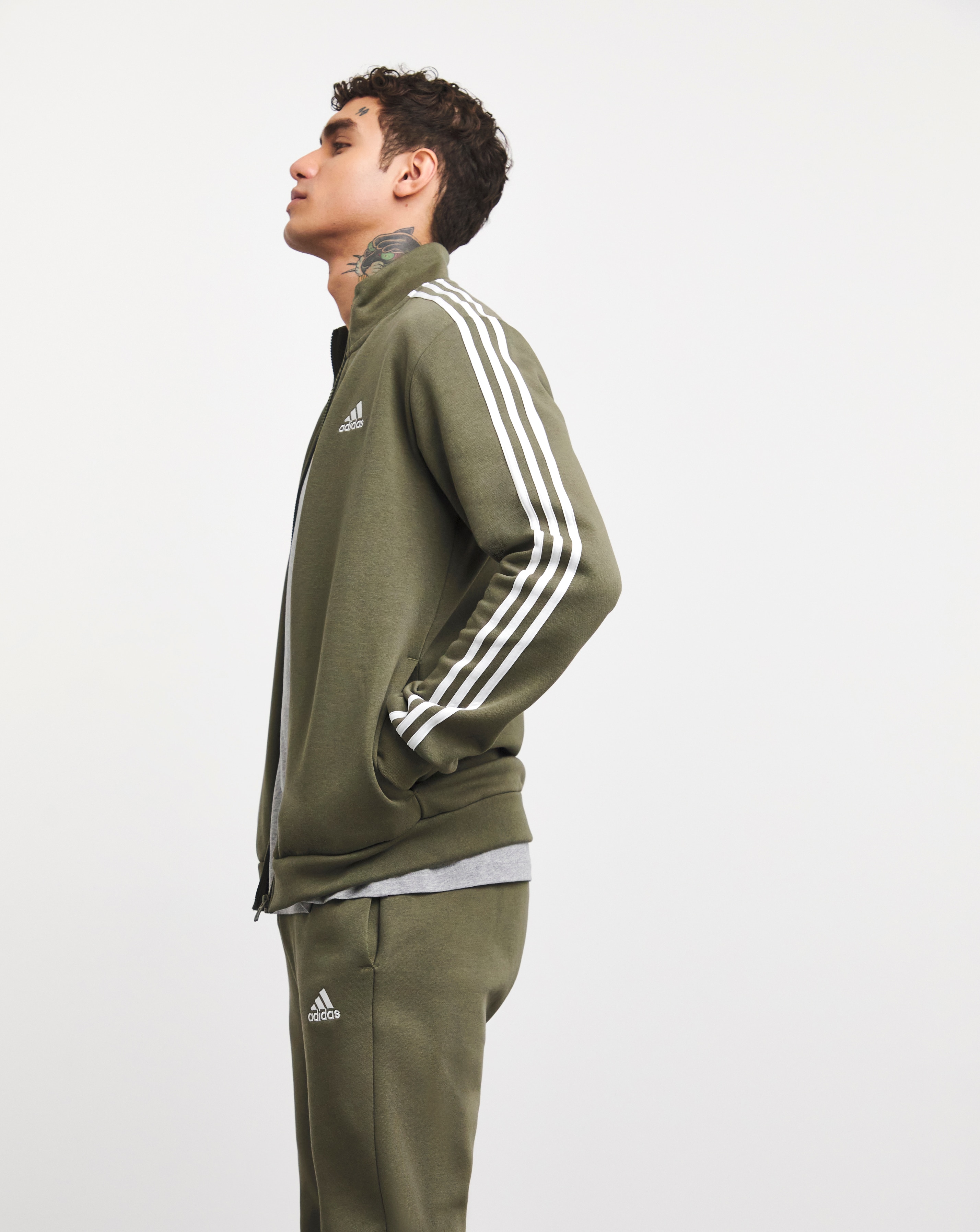 adidas 3 Stripes Fleece Tracksuit JD Williams