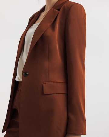 Cognac Single Breasted Blazer