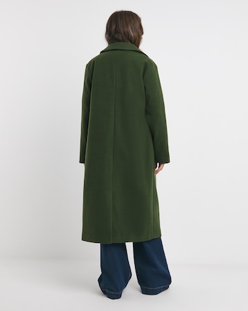 Olive Lined Longline Coat