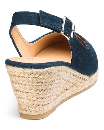 Miami Wedge Espadrille Slingback Sandals Wide E Fit