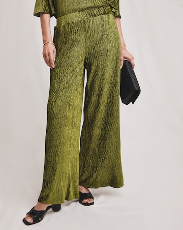 Julipa Wide Leg Crinkle Velour Trouser