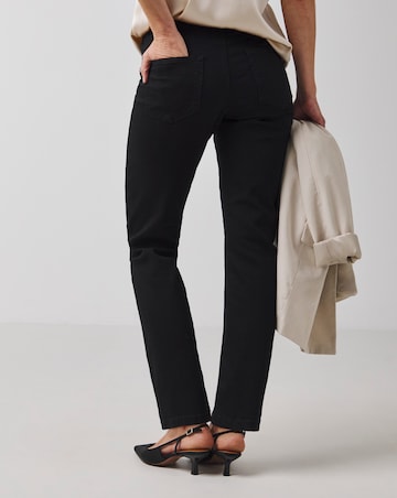 24/7 Black Straight Leg Jeans