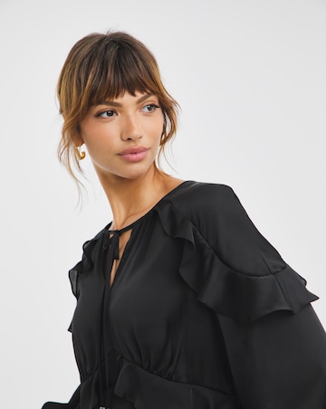 Joanna Hope Frill Tie Neck Blouse