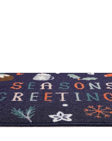 Seasons Greetings Washable Nylon Runner & Doormat Set