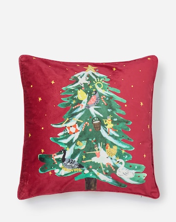 12 Days of Christmas Velvet Cushion