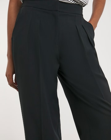 Textured Pleated Wide Leg Trousers