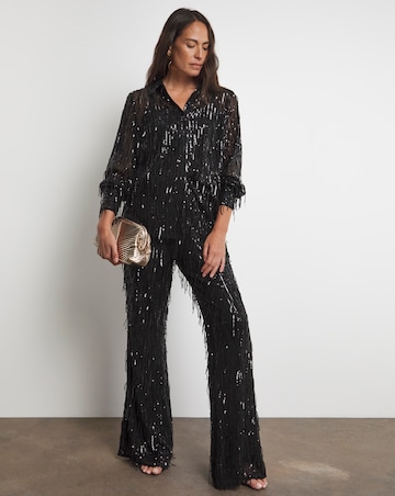 Joanna Hope Sequin Tassle Shirt