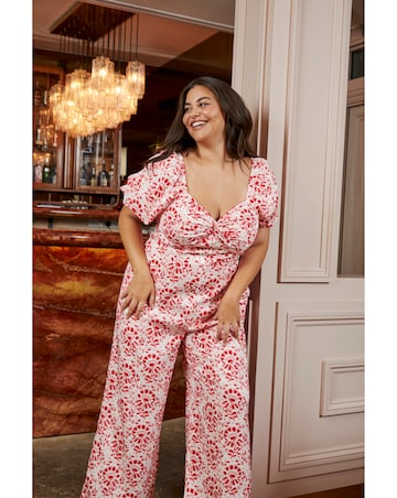 FatFace Rose Floral Tile Jumpsuit