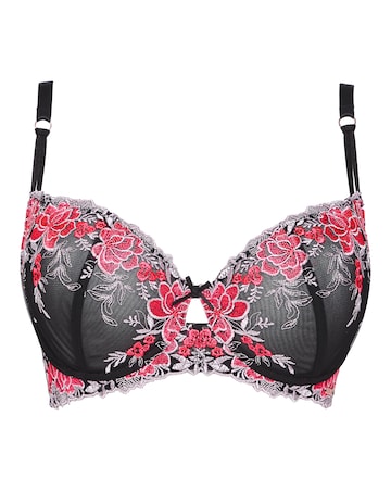 Figleaves Curve Neon Floral Balcony Bra B-F