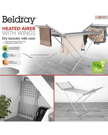 Beldray EH1156 12m Winged Electric Heated Clothes Airer