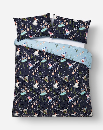 Festive Animals Ski Season Duvet Cover Set