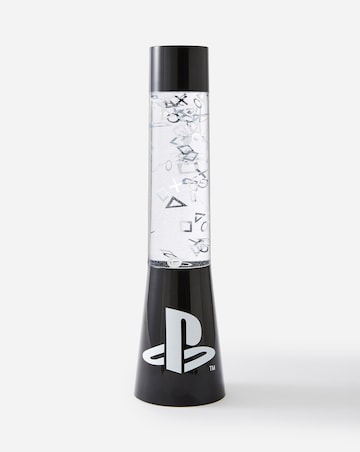 Playstation Glitter Liquid Flow Lamp with Floating Icons, Gaming Room Decor