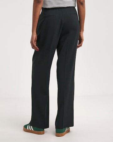 Textured Pleated Wide Leg Trousers