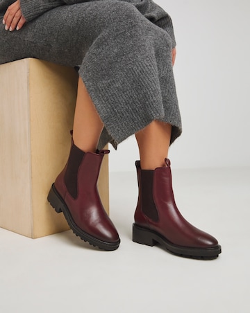 Avis Chunky Leather Chelsea Boots Extra Wide EEE Fit