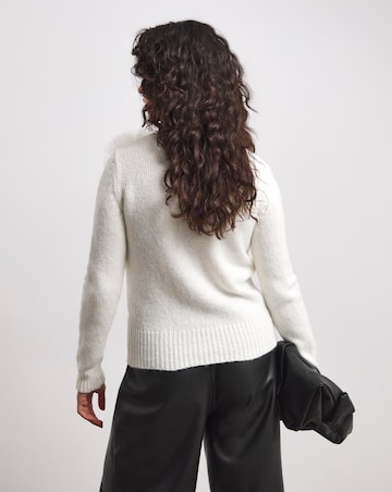 Joanna Hope Tulle Knit Cardigan