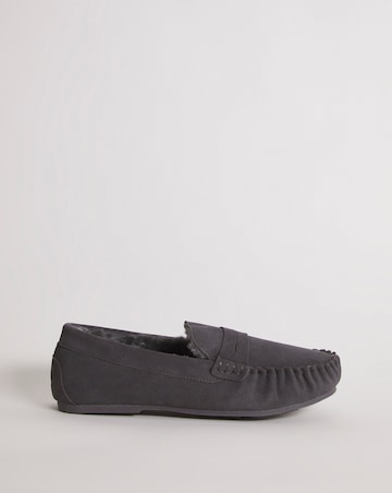 Luxury Suede Saddle Loafer Slipper Wide