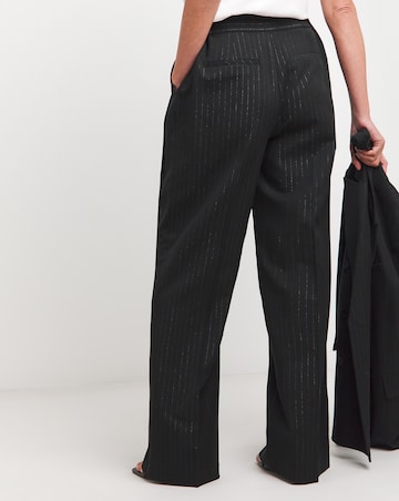 Metallic Thread Wide Leg Trouser