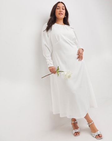 Joanna Hope Ivory Embellished Bridal Midi Dress