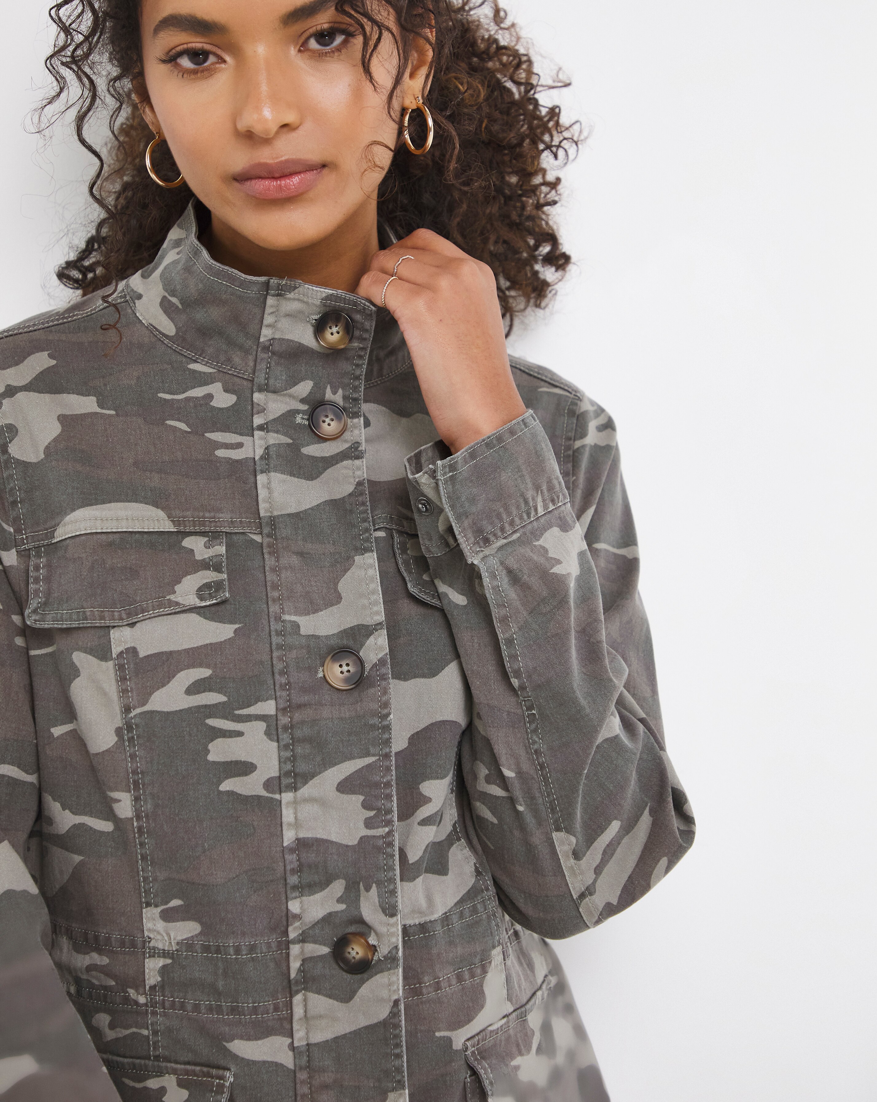 Khaki Camo Utility Jacket JD Williams