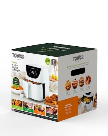 Tower Vortx White 6L Digital Air Fryer