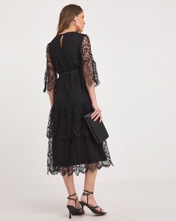 Joanna Hope Structured Lace Dress