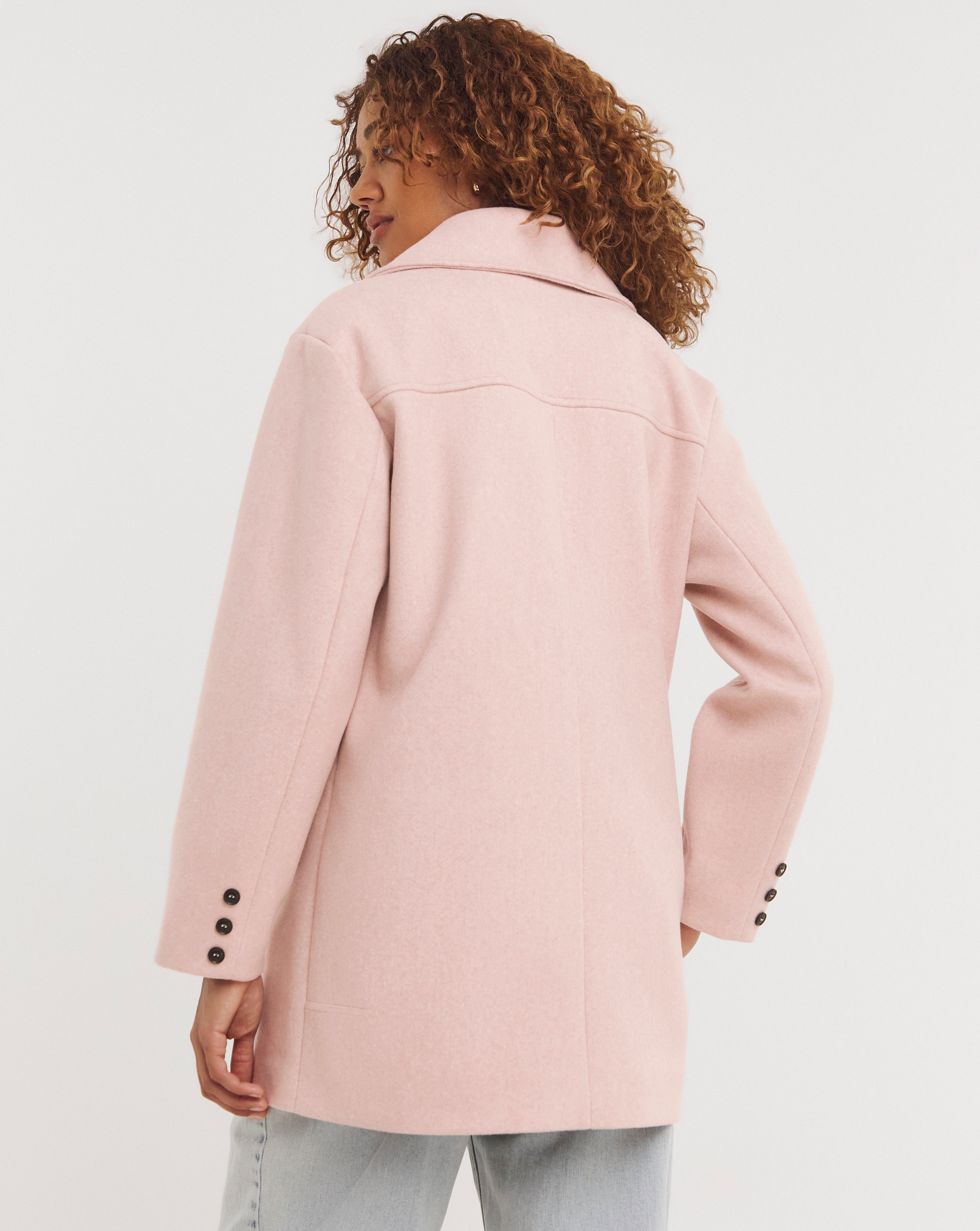 Hot pink peacoat online