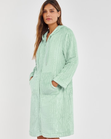 Pretty Secrets Zip Through Fleece Gown