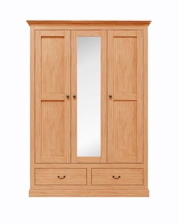 Julipa Ashford 3 Door 2 Drawer Wardrobe with Mirror