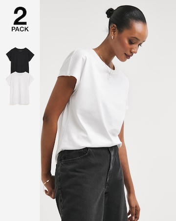 Black & White 2 Pack Relaxed Short Sleeve T-Shirt