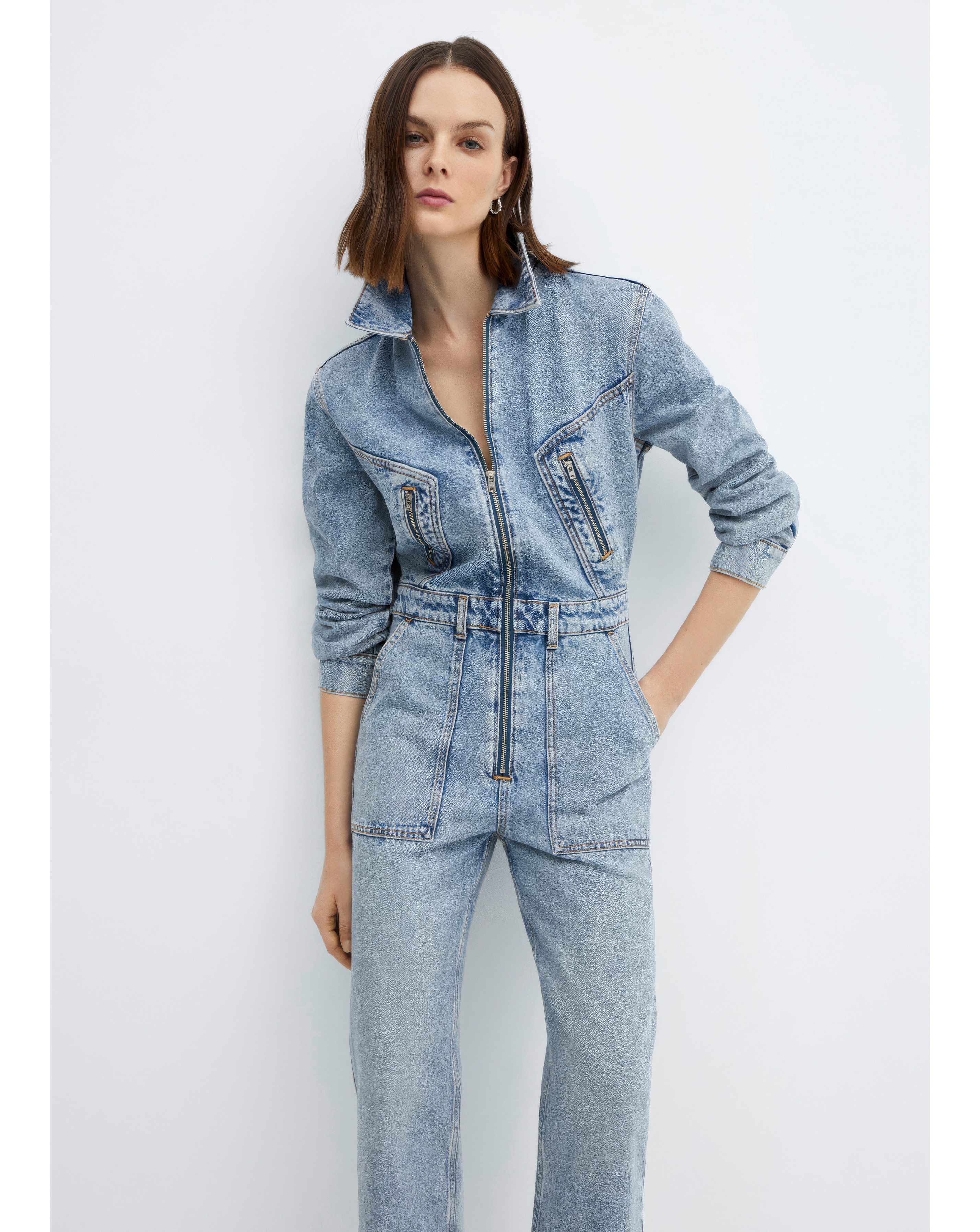 Denim store One-Piece Zip-Up Jumpsuit