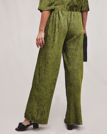 Julipa Wide Leg Crinkle Velour Trouser