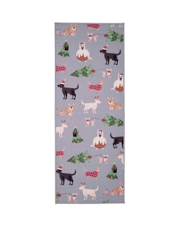 Festive Dogs Washable Runner