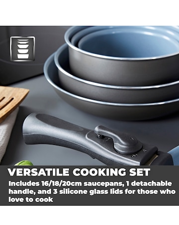 Tower 7 Piece Cookware Set 16,18,20 CM