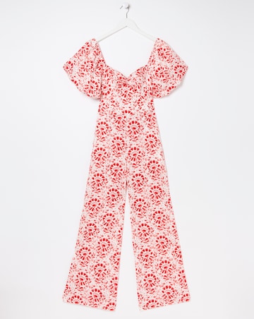 FatFace Rose Floral Tile Jumpsuit