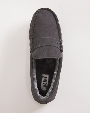 Luxury Suede Saddle Loafer Slipper Wide