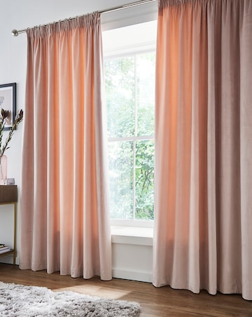 Velvet Light Filtering Pencil Pleat Curtains