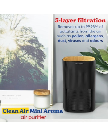 Russell Hobbs Clean Air Mini Aroma Air Purifier Black