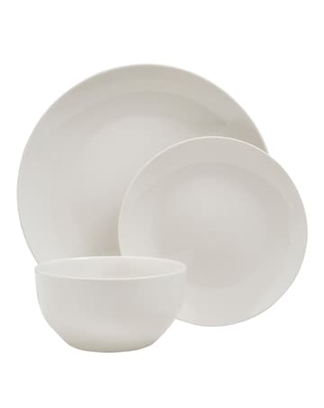 12 Piece White Dinner Set