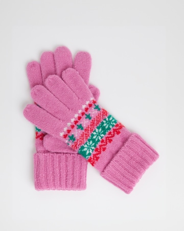 Novelty Fairisle Hat & Glove Gift Set