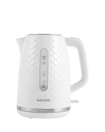 Salter Glacier Bundle 2 Slice White Toaster & Kettle 1.7L