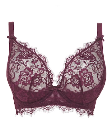 Figleaves Pulse Lace Underwired Plunge Bra B-G