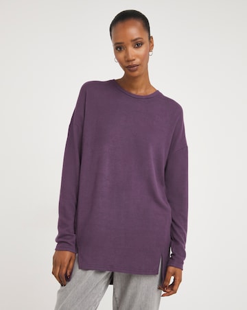 Mulberry Long Sleeve Cosy Soft Touch Split Hem Tunic