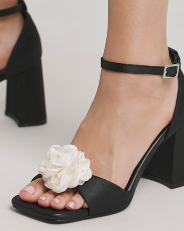 Joanna Hope Darling Corsage Trim Heeled Sandals Extra Wide EEE Fit