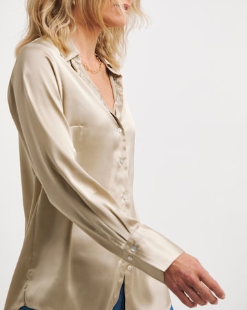 Neutral Satin Shirt