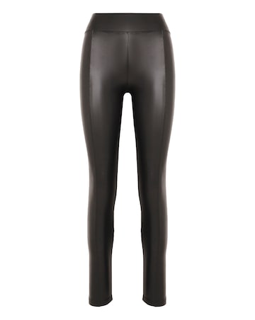 Ann Summers Seamed PU Leggings Black