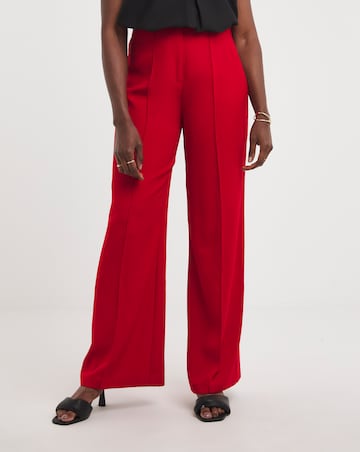 Satin Back Crepe Wide Leg Trouser