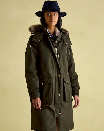 Joules Harpsden Waterproof Long Raincoat with Hood