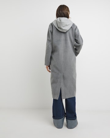 Grey Hybrid Hooded Coat