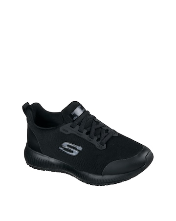 Skechers Black Squad SR Work Wear Wide Fit Shoes