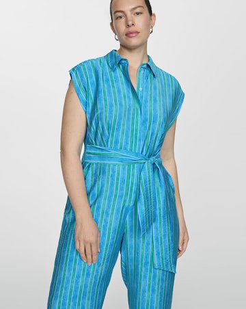 Mango Moraima Stripe Jumpsuit